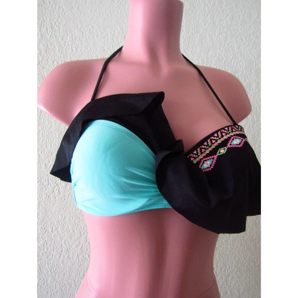 Breaking Waves Other - Breaking Waves Push Up Flounce Bikini Top Swimwear Ladies Size M
